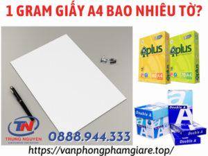 1 gram giấy a4 bao nhiêu tờ